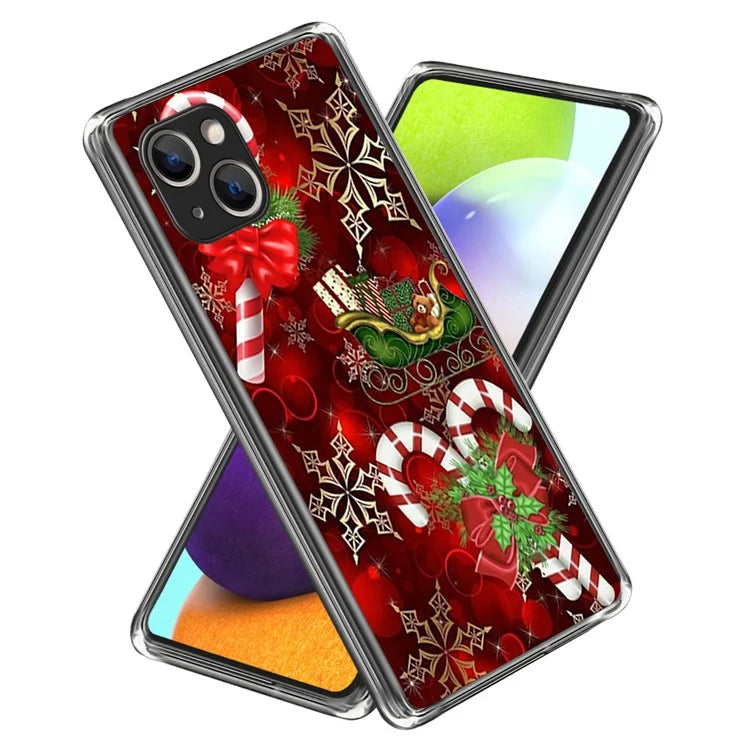 Christmas Series Slim TPU Phone Cover for iPhone 15 Case Pattern Printing Phone Shell