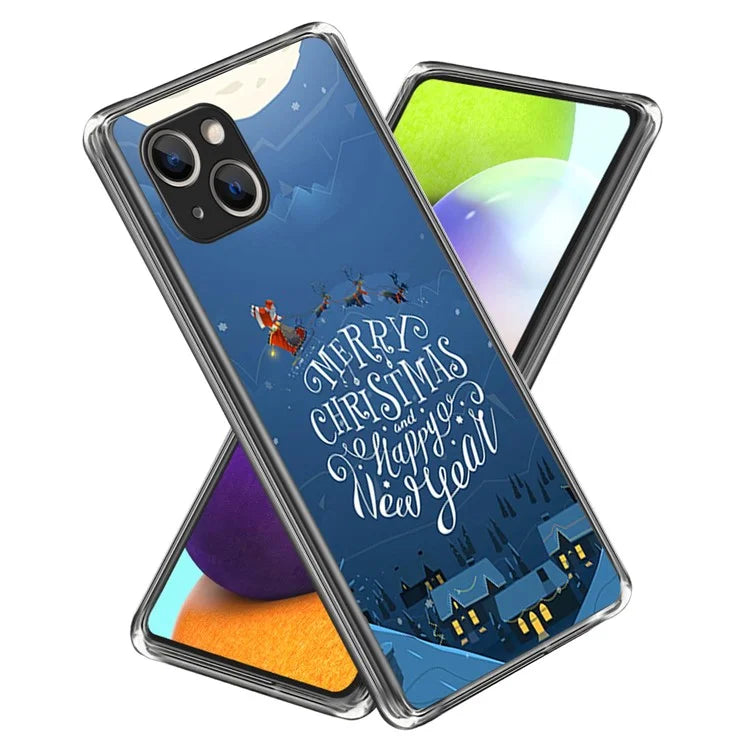 Christmas Series Slim TPU Phone Cover for iPhone 15 Case Pattern Printing Phone Shell