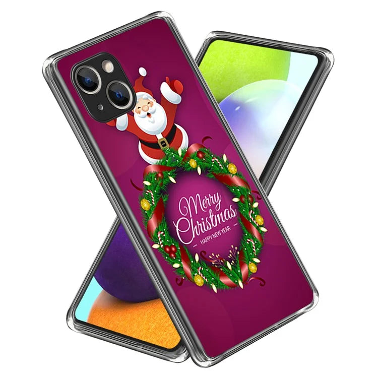 Christmas Series Slim TPU Phone Cover for iPhone 15 Case Pattern Printing Phone Shell