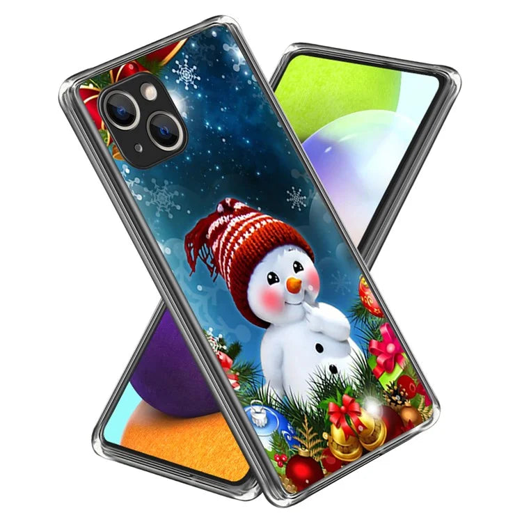 Christmas Series Slim TPU Phone Cover for iPhone 15 Case Pattern Printing Phone Shell
