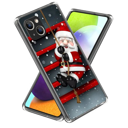 Christmas Series Pattern Printing TPU Cover for iPhone 15 Plus Case Anti-Drop Slim Phone Protector