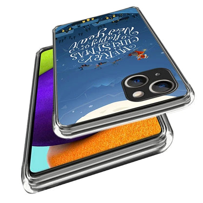Christmas Series Pattern Printing TPU Cover for iPhone 15 Plus Case Anti-Drop Slim Phone Protector