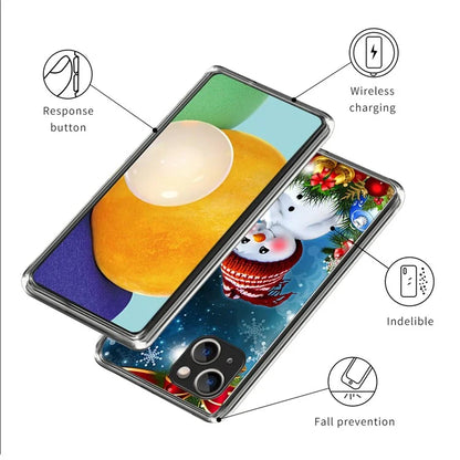 Christmas Series Pattern Printing TPU Cover for iPhone 15 Plus Case Anti-Drop Slim Phone Protector