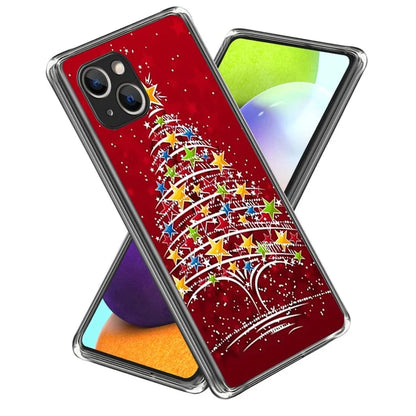 Christmas Series Pattern Printing TPU Cover for iPhone 15 Plus Case Anti-Drop Slim Phone Protector