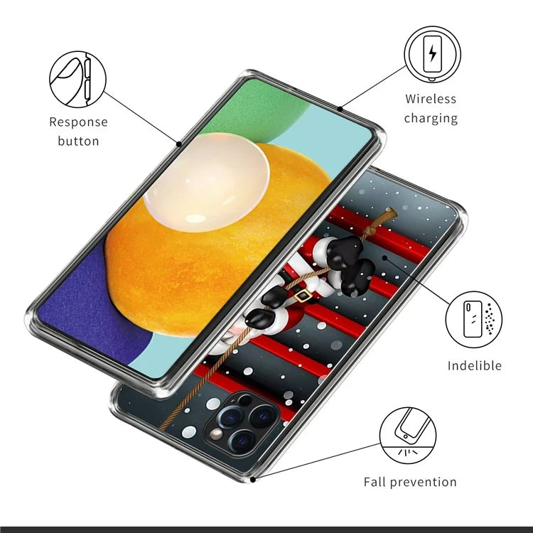 Christmas Series TPU Phone Shell for iPhone 15 Pro Case Pattern Printing Slim Phone Cover