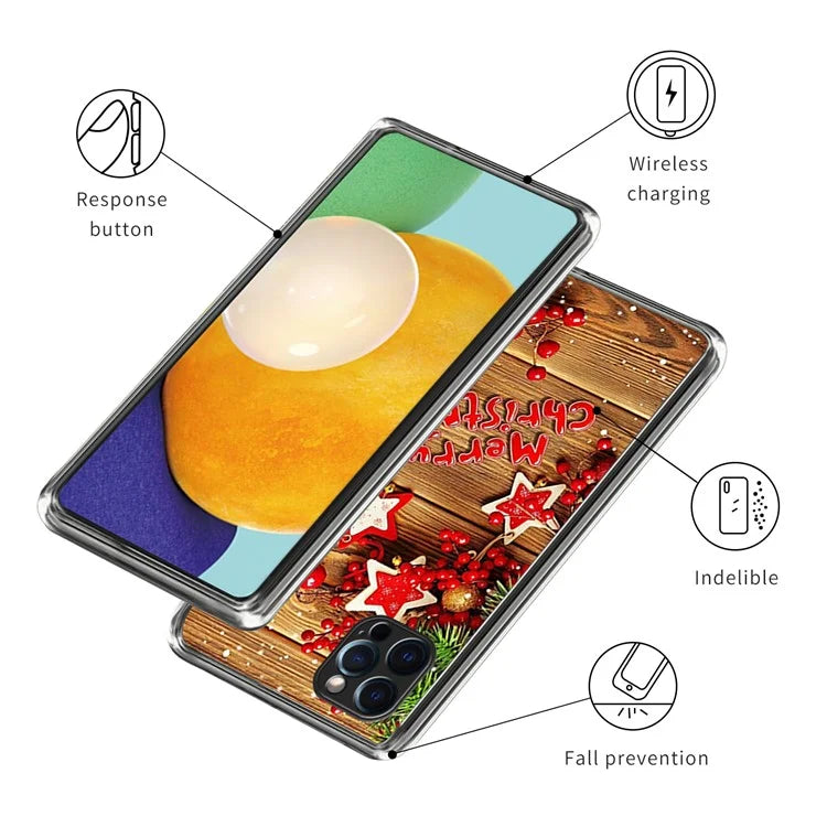 Christmas Series TPU Phone Shell for iPhone 15 Pro Case Pattern Printing Slim Phone Cover