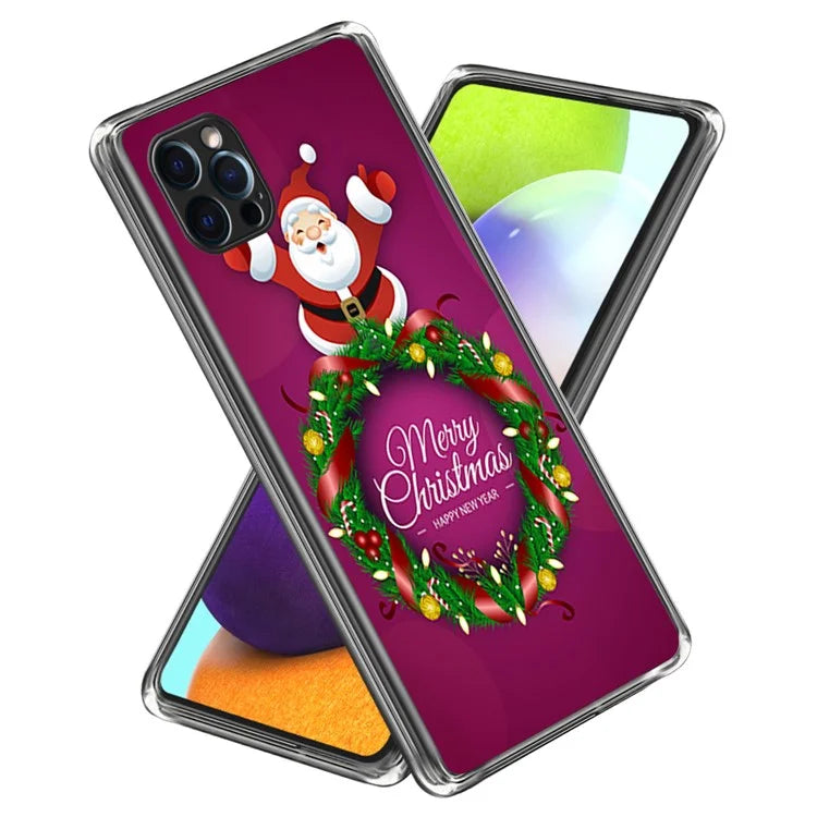 Christmas Series TPU Phone Shell for iPhone 15 Pro Case Pattern Printing Slim Phone Cover