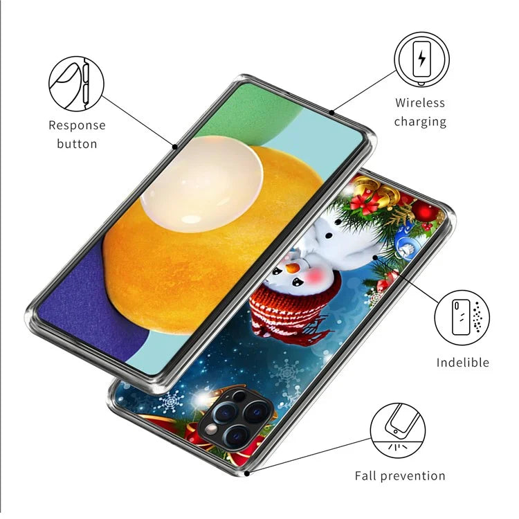 Christmas Series TPU Phone Shell for iPhone 15 Pro Case Pattern Printing Slim Phone Cover