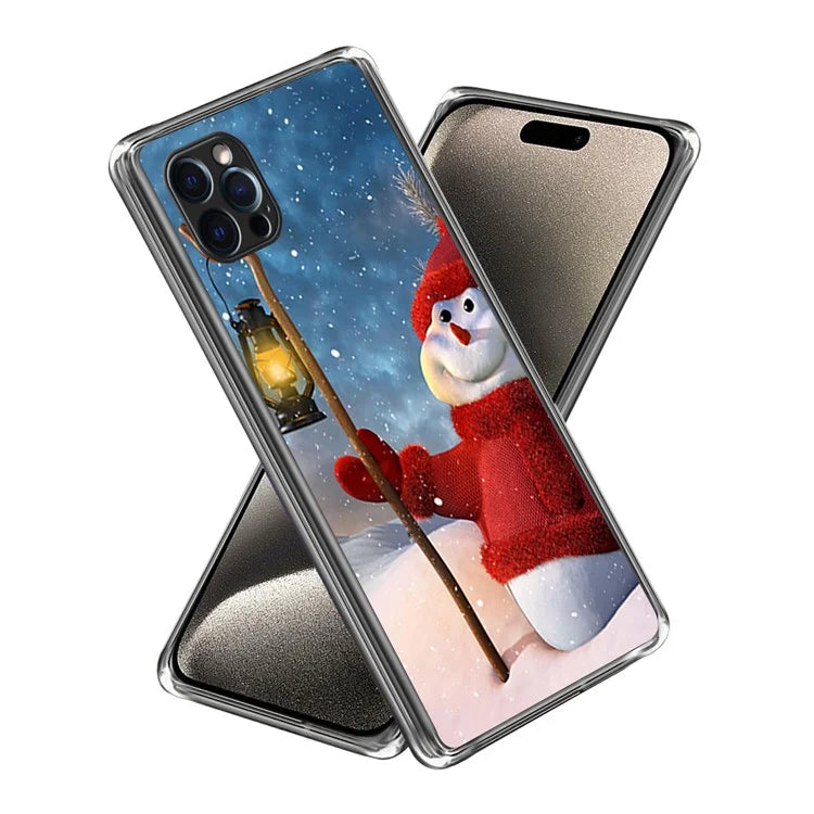 TPU Shell for iPhone 15 Pro Max Case Christmas Series Pattern Printing Phone Cover