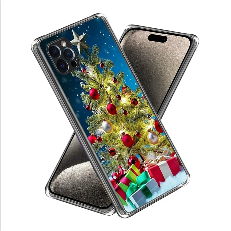 TPU Shell for iPhone 15 Pro Max Case Christmas Series Pattern Printing Phone Cover