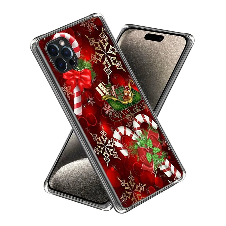 TPU Shell for iPhone 15 Pro Max Case Christmas Series Pattern Printing Phone Cover
