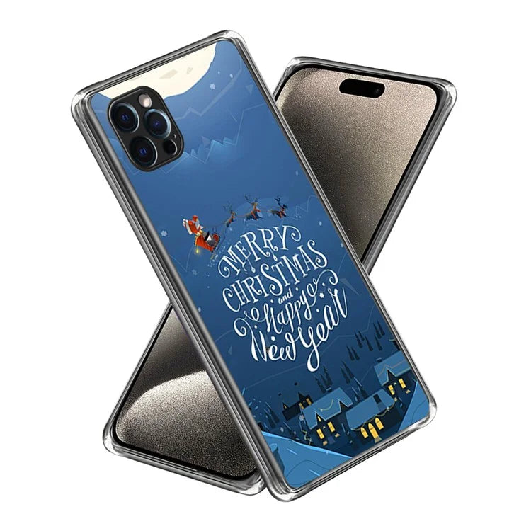TPU Shell for iPhone 15 Pro Max Case Christmas Series Pattern Printing Phone Cover