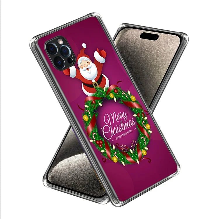 TPU Shell for iPhone 15 Pro Max Case Christmas Series Pattern Printing Phone Cover