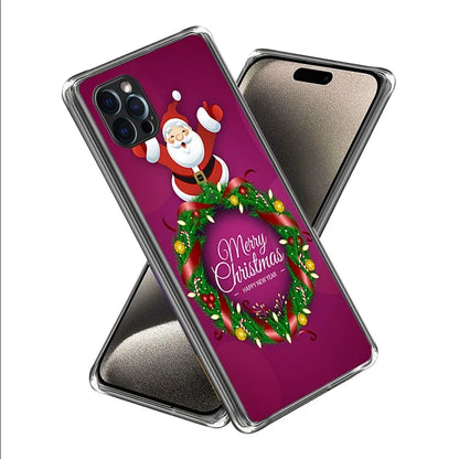TPU Shell for iPhone 15 Pro Max Case Christmas Series Pattern Printing Phone Cover