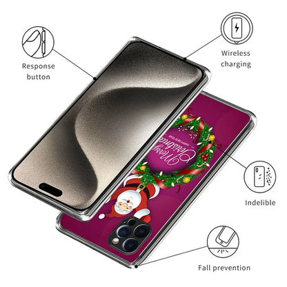 TPU Shell for iPhone 15 Pro Max Case Christmas Series Pattern Printing Phone Cover