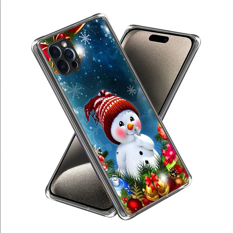 TPU Shell for iPhone 15 Pro Max Case Christmas Series Pattern Printing Phone Cover