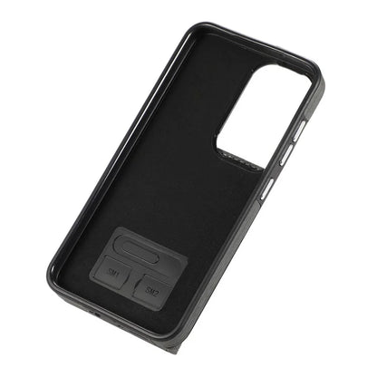 For Samsung Galaxy S23+ Kickstand Case Brushed PU+TPU Wallet Phone Cover
