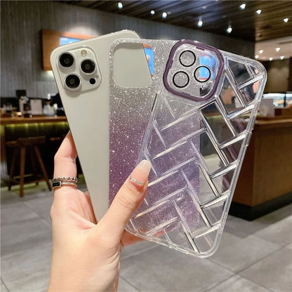 For iPhone 15 Pro Max Case Electroplating Glitter Scratch-resistant TPU Phone Protector