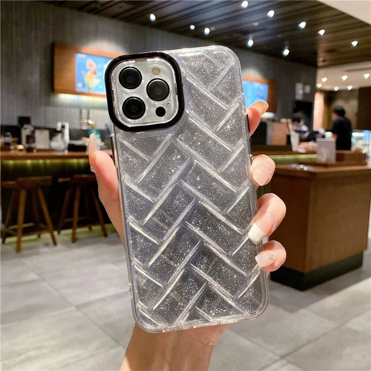 For iPhone 15 Pro Max Case Electroplating Glitter Scratch-resistant TPU Phone Protector