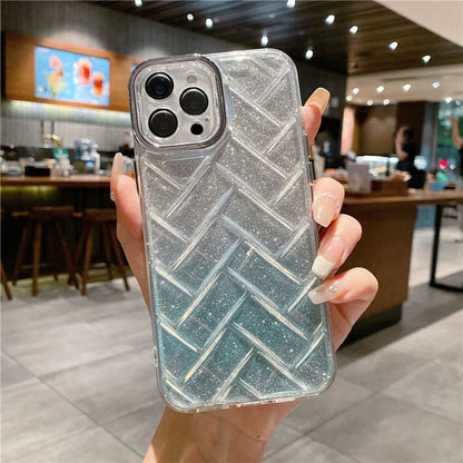 For iPhone 15 Pro Max Case Electroplating Glitter Scratch-resistant TPU Phone Protector