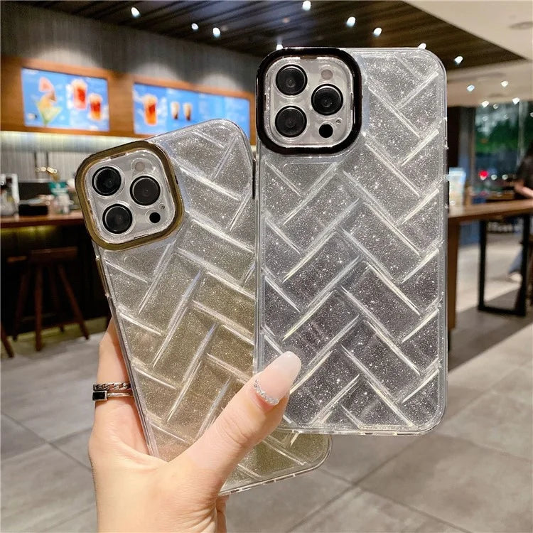 For iPhone 15 Pro Max Case Electroplating Glitter Scratch-resistant TPU Phone Protector