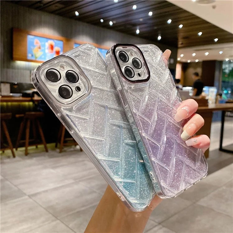 For iPhone 15 Pro Max Case Electroplating Glitter Scratch-resistant TPU Phone Protector