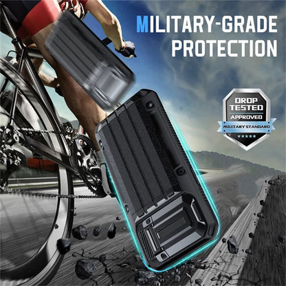 For iPhone 15 Pro Case Sliding Card Holder Kickstand Anti-drop Phone Cover