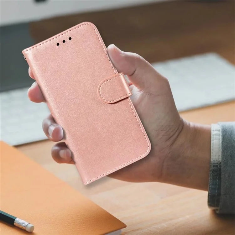 For iPhone 15 Pro Case PU Leather Magnetic Closure Phone Cover