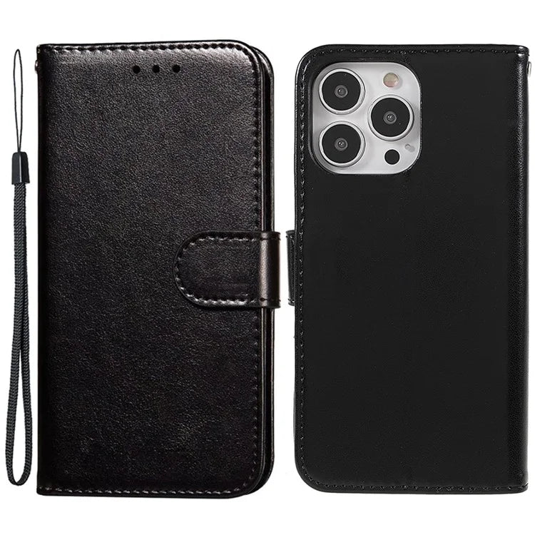 For iPhone 15 Pro Case PU Leather Magnetic Closure Phone Cover