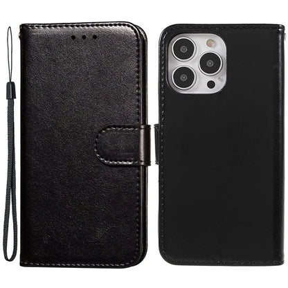 For iPhone 15 Pro Case PU Leather Magnetic Closure Phone Cover