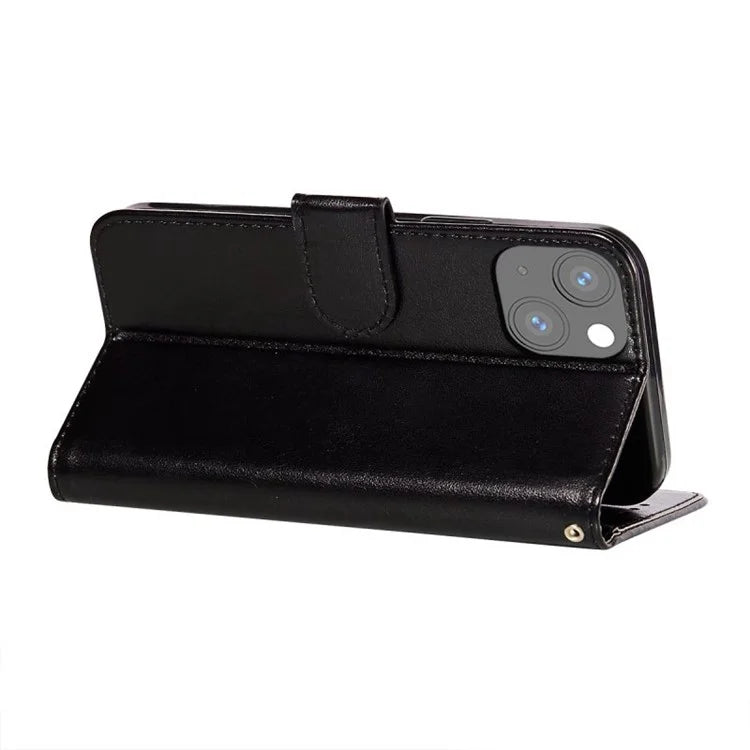 For iPhone 15 Plus Case PU Leather Stand Magnetic Phone Cover