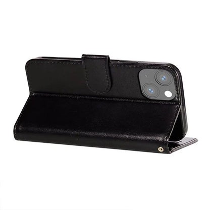 For iPhone 15 Plus Case PU Leather Stand Magnetic Phone Cover