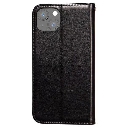 For iPhone 15 Plus Case PU Leather Stand Magnetic Phone Cover