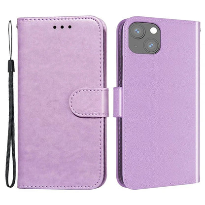 For iPhone 15 Plus Case PU Leather Stand Magnetic Phone Cover