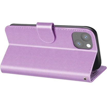 For iPhone 15 Plus Case PU Leather Stand Magnetic Phone Cover