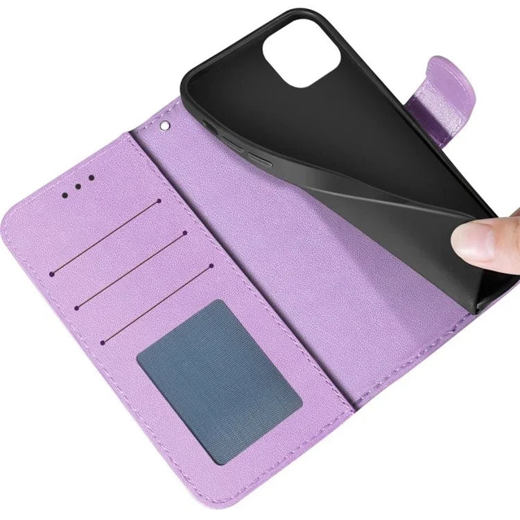 For iPhone 15 Plus Case PU Leather Stand Magnetic Phone Cover