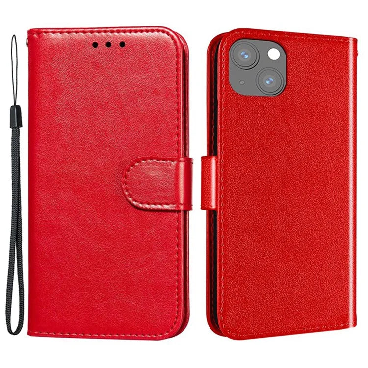 For iPhone 15 Plus Case PU Leather Stand Magnetic Phone Cover