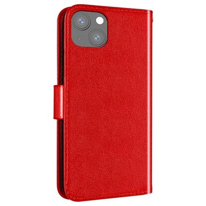 For iPhone 15 Plus Case PU Leather Stand Magnetic Phone Cover