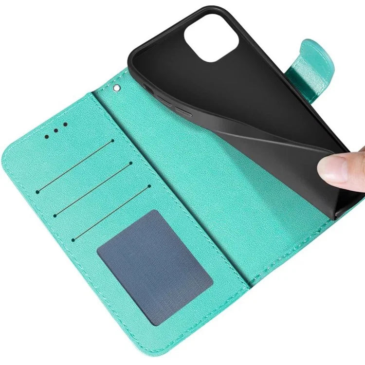 For iPhone 15 Plus Case PU Leather Stand Magnetic Phone Cover