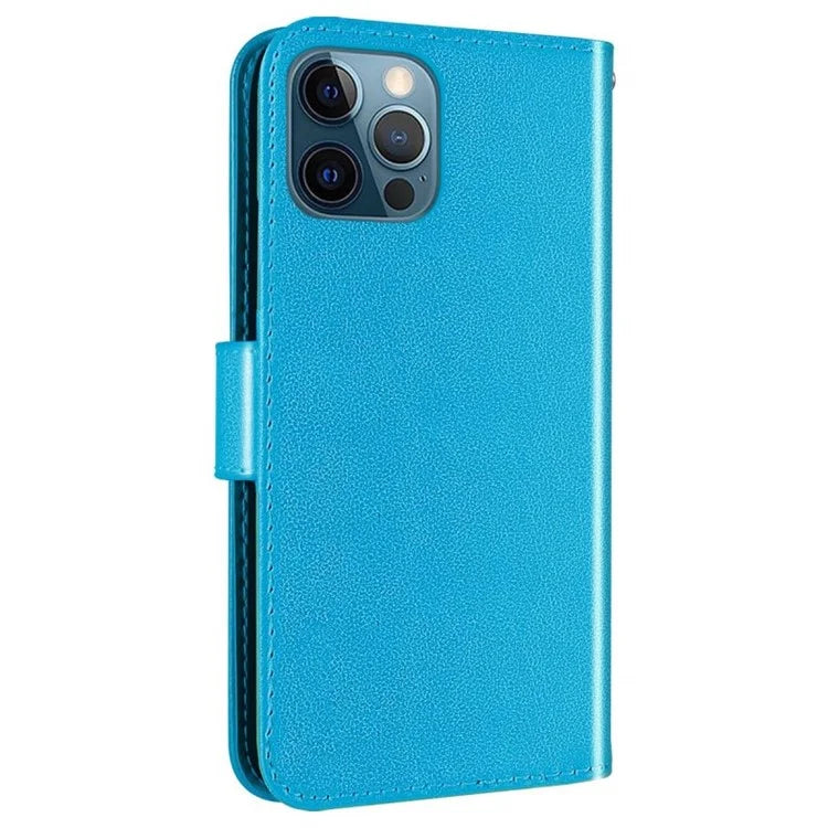 For iPhone 15 Pro Max Wallet Case PU Leather Stand Flip Folio Phone Cover