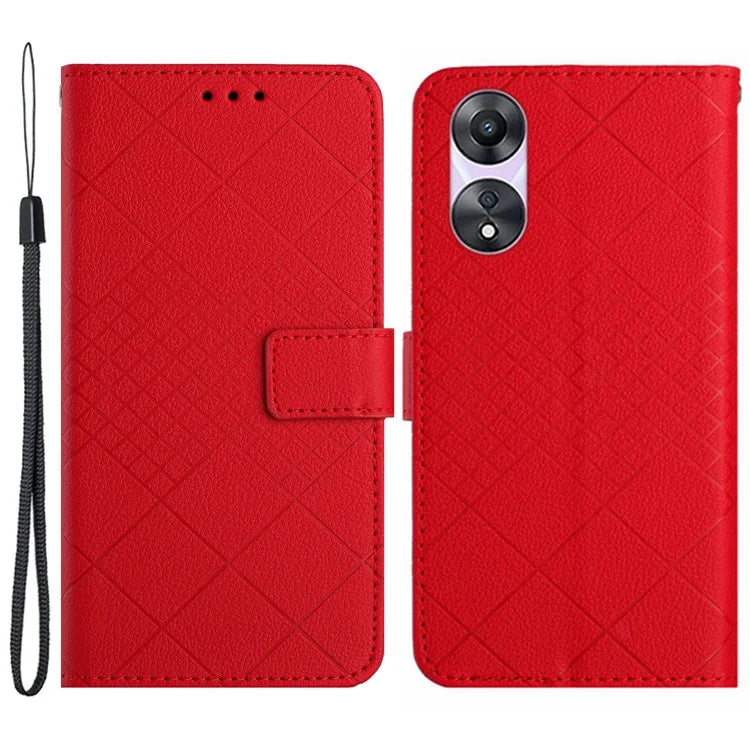 HT06 For Oppo A58 4G Case PU Leather Magnetic Flip Phone Cover Wallet