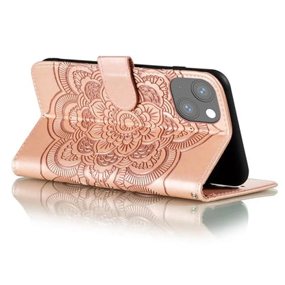 For iPhone 15 Stand Cover PU Leather Wallet Folio Flip Phone Case