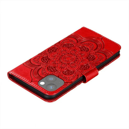 For iPhone 15 Stand Cover PU Leather Wallet Folio Flip Phone Case