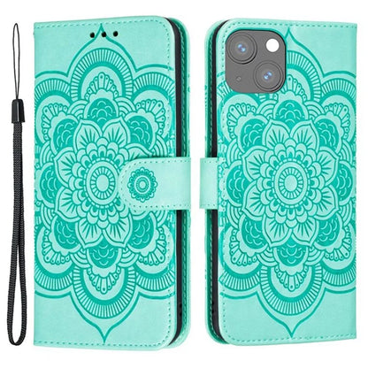 For iPhone 15 Stand Cover PU Leather Wallet Folio Flip Phone Case