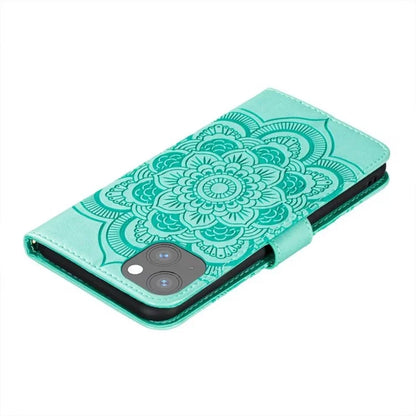 For iPhone 15 Stand Cover PU Leather Wallet Folio Flip Phone Case