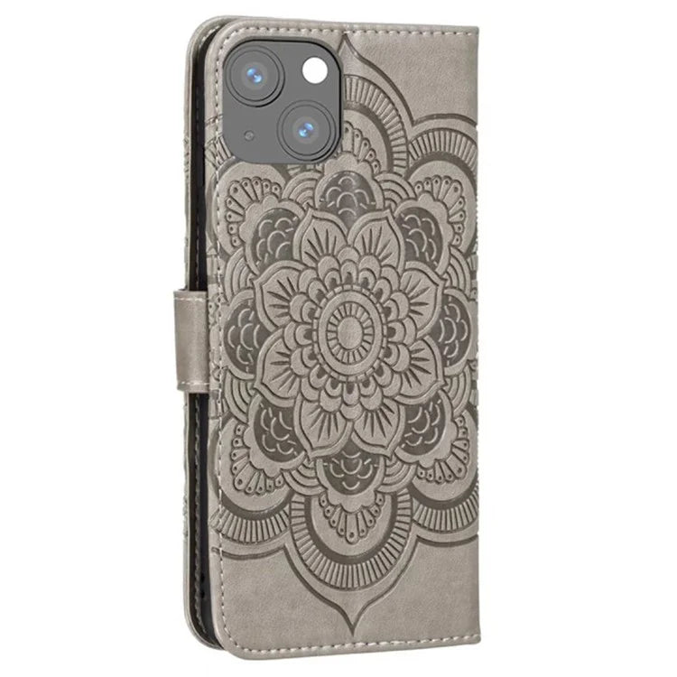 For iPhone 15 Stand Cover PU Leather Wallet Folio Flip Phone Case