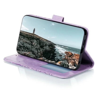 For iPhone 15 Pro Max PU Leather Case Stand Magnetic Closure Phone Cover