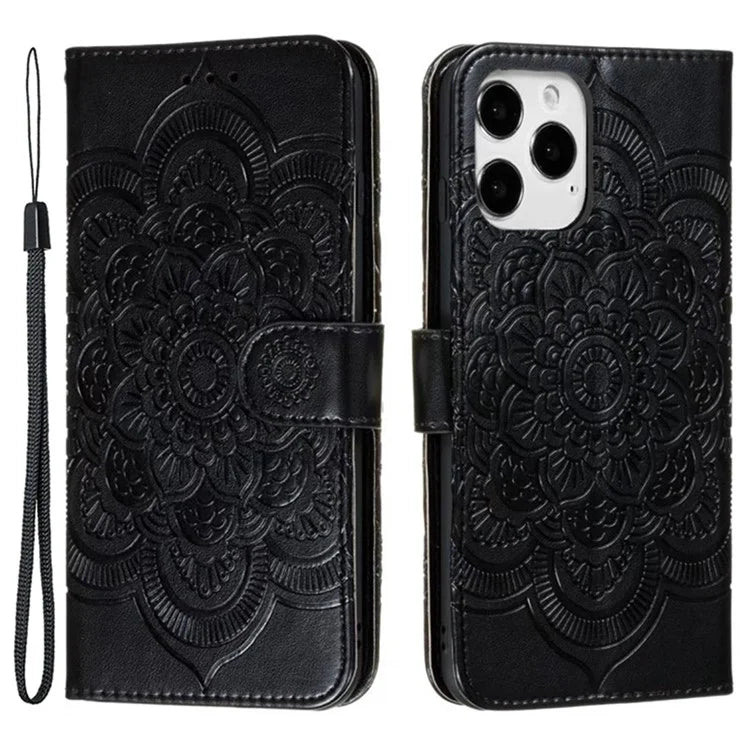 For iPhone 15 Pro Max PU Leather Case Stand Magnetic Closure Phone Cover