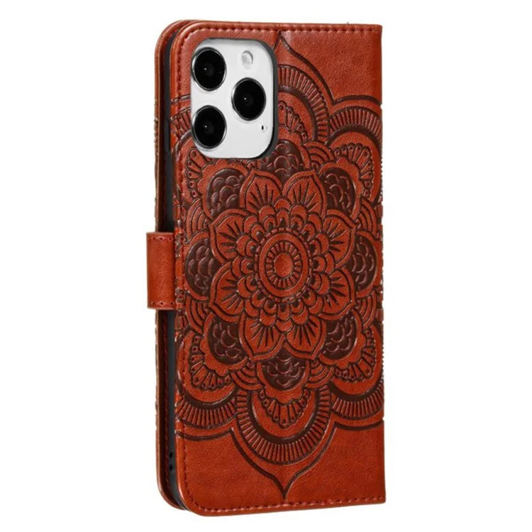 For iPhone 15 Pro Max PU Leather Case Stand Magnetic Closure Phone Cover