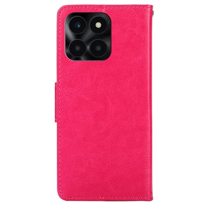 For Honor X6a 4G Case TPU+PU Leather Wallet Stand Anti-scratch Phone Protector